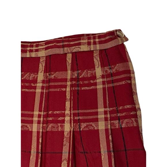 Vintage Pendleton Red Plaid Vtg Virgin Wool A Line Skirt See Measurements Szcon - Picture 3 of 7